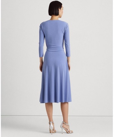 Surplice Jersey Dress Blue $51.15 Dresses