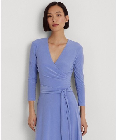 Surplice Jersey Dress Blue $51.15 Dresses