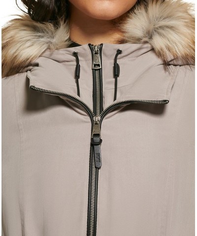 Women's Faux-Fur-Trim Hooded Anorak Thistle $66.50 Coats