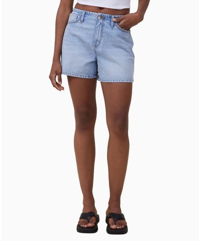 Women's Thin Waistband Denim Shorts Bondi Blue $20.50 Shorts