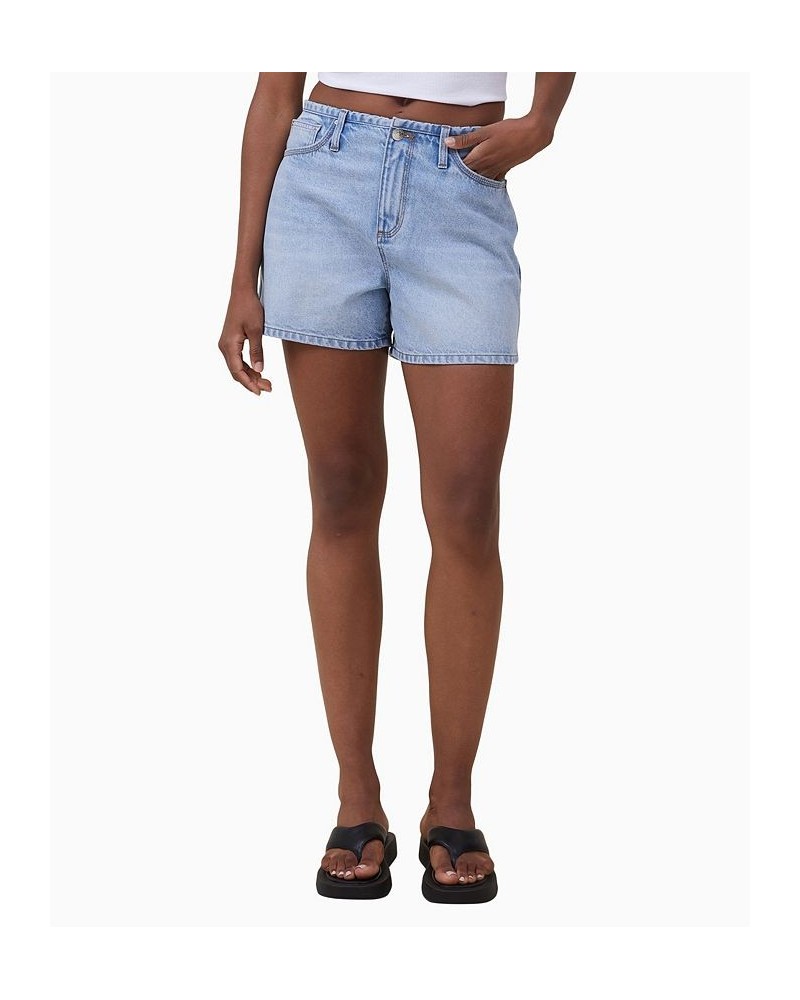 Women's Thin Waistband Denim Shorts Bondi Blue $20.50 Shorts