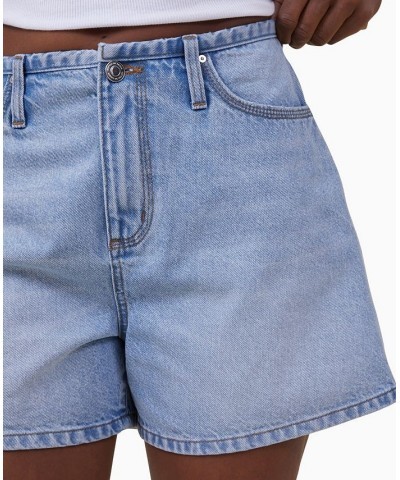 Women's Thin Waistband Denim Shorts Bondi Blue $20.50 Shorts