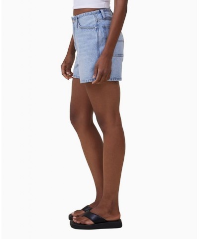 Women's Thin Waistband Denim Shorts Bondi Blue $20.50 Shorts