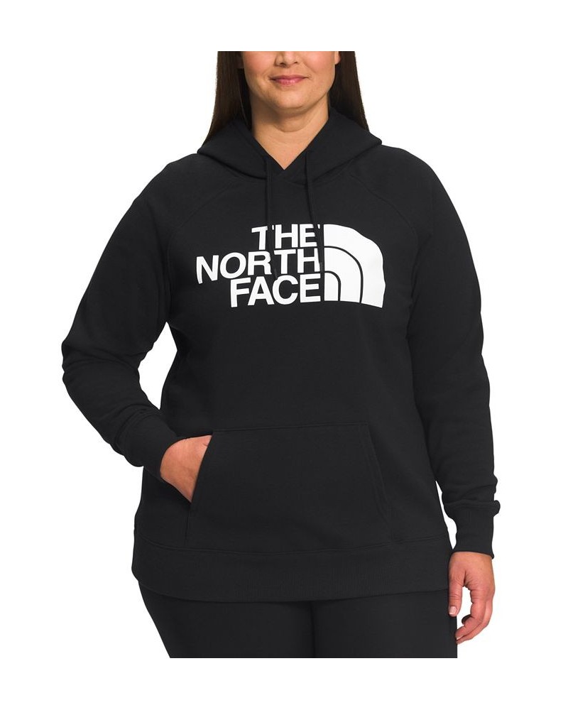 Plus Size Half Dome Pullover Hoodie Black $40.50 Sweatshirts