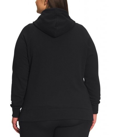 Plus Size Half Dome Pullover Hoodie Black $40.50 Sweatshirts