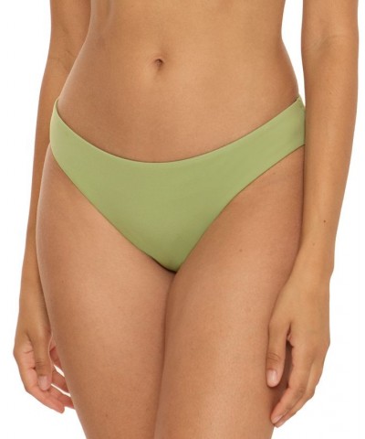 Women's Color Code Shirred-Back Hipster Bikini Bottoms Green $29.00 Swimsuits