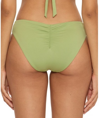 Women's Color Code Shirred-Back Hipster Bikini Bottoms Green $29.00 Swimsuits