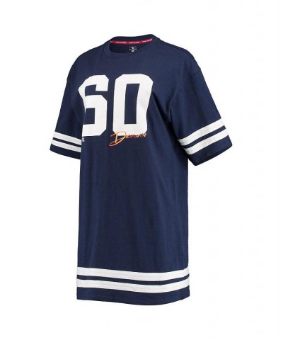 Women's Navy Denver Broncos Clair Half-Sleeve Dress Navy $34.30 Dresses