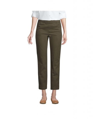 Women's Tall Mid Rise Pull On Knockabout Chino Crop Pants Forest moss $39.75 Pants