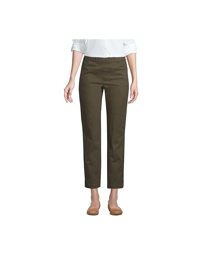 Women's Tall Mid Rise Pull On Knockabout Chino Crop Pants Forest moss $39.75 Pants