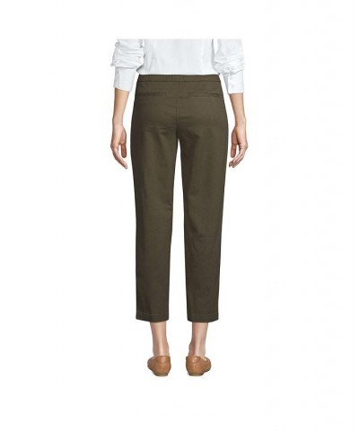 Women's Tall Mid Rise Pull On Knockabout Chino Crop Pants Forest moss $39.75 Pants