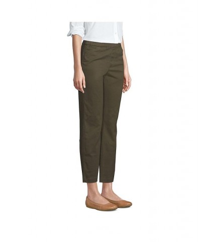 Women's Tall Mid Rise Pull On Knockabout Chino Crop Pants Forest moss $39.75 Pants