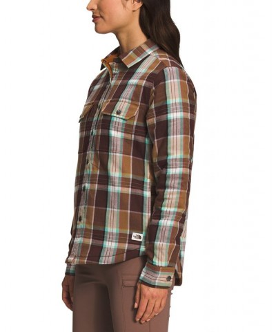 Women's Plaid Snap-Up Campfire Shirt Wild Ginger $40.46 Tops