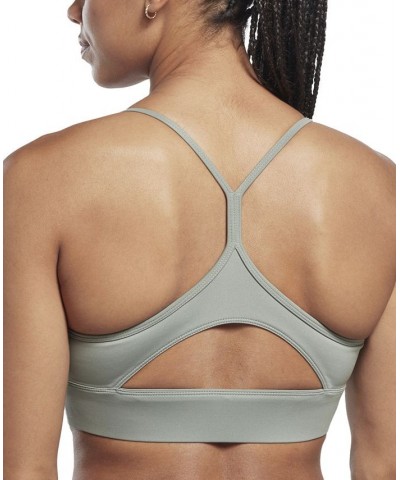 Women's Tri Back Medium Impact Sports Bra Steel Blue $16.25 Bras