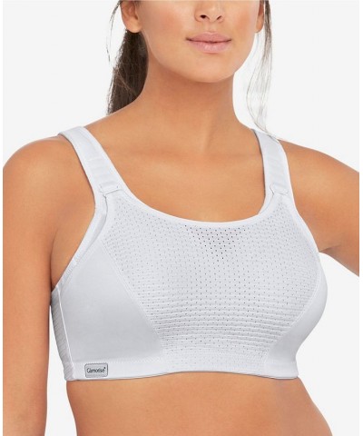 Women's Full Figure Plus Size Adjustable Wirefree Sports Bra White $21.91 Bras