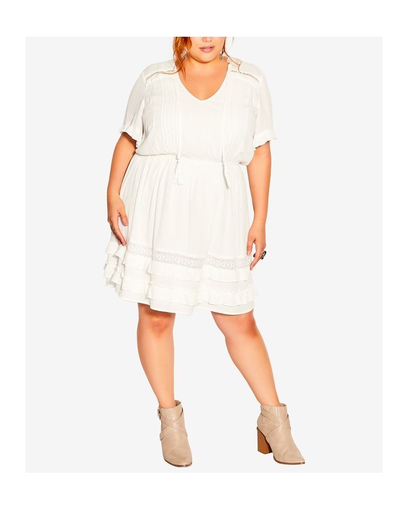 Trendy Plus Size Spirit Mini Dress Ivory $49.98 Dresses