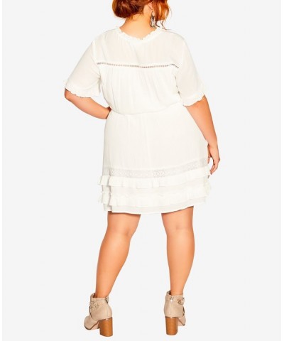 Trendy Plus Size Spirit Mini Dress Ivory $49.98 Dresses