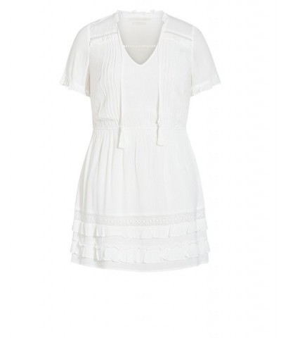 Trendy Plus Size Spirit Mini Dress Ivory $49.98 Dresses