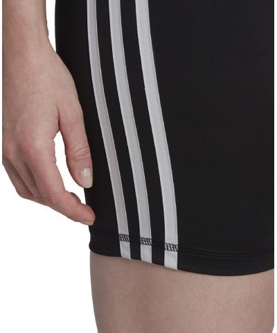 Women's Training Essentials 3-Stripes High-Waisted Short Leggings Black $14.96 Shorts