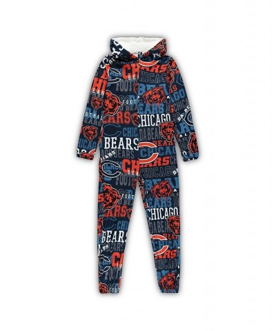 Women's Navy Chicago Bears Ensemble Micro fleece Union Full-Zip Suit Navy $27.95 Pajama