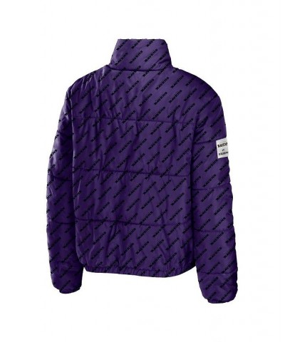 Women's Purple Baltimore Ravens Puffer Full-Zip Jacket Purple $54.60 Jackets