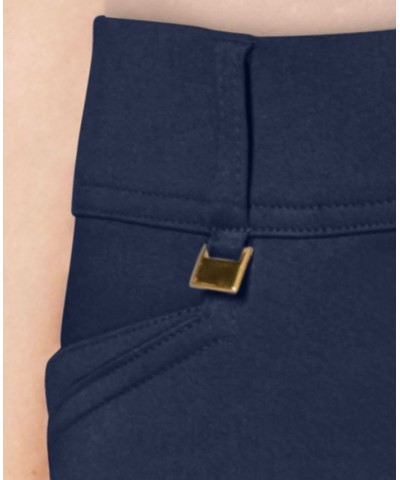 Regular and Short Length Curvy-Fit Straight-Leg Pants Blue $15.89 Pants