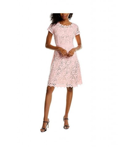 Fit and Flare Laser Cutting Dress Pale Pink/Nude $138.40 Dresses