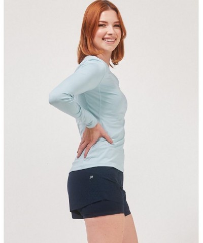 To Practice Compression Long Sleeve Top for Women Heather baby blue $23.78 Tops