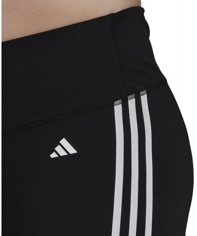 Essentials Plus Size 3-Stripes High-Waisted Shorts Black $14.00 Shorts