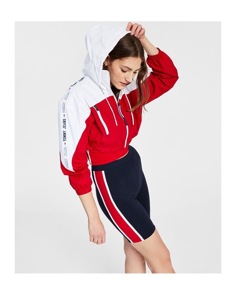 Colorblocked Windbreaker Jacket Red $41.51 Jackets