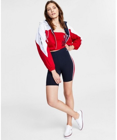 Colorblocked Windbreaker Jacket Red $41.51 Jackets