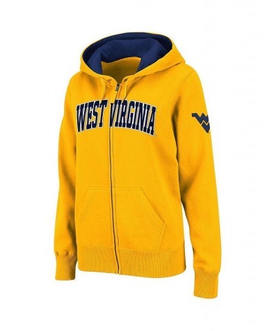 Women's Stadium Athletic Gold West Virginia Mountaineers Arched Name Full-Zip Hoodie Gold $28.60 Sweatshirts