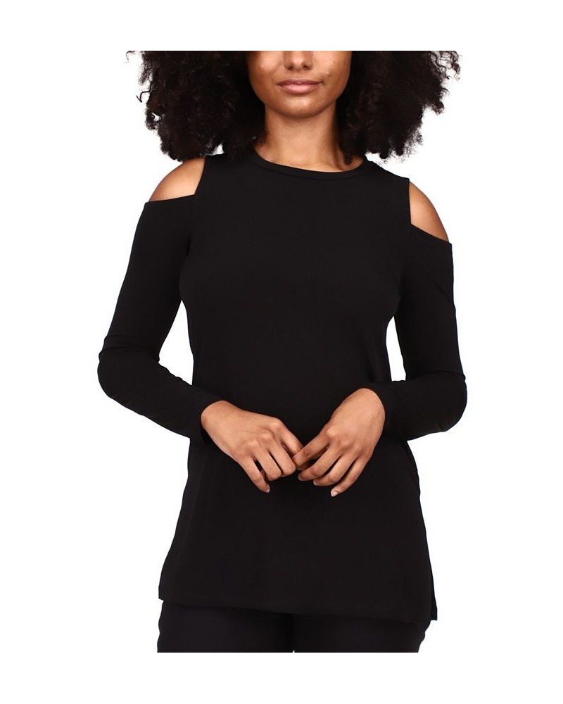 Cold-Shoulder Top Regular & Petite Black $28.45 Tops