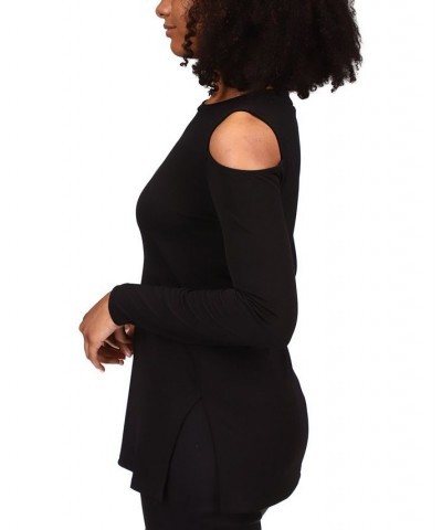 Cold-Shoulder Top Regular & Petite Black $28.45 Tops