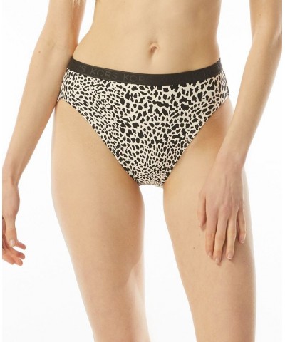 Women's Printed High-Leg Bikini Bottoms Bone $40.28 Swimsuits