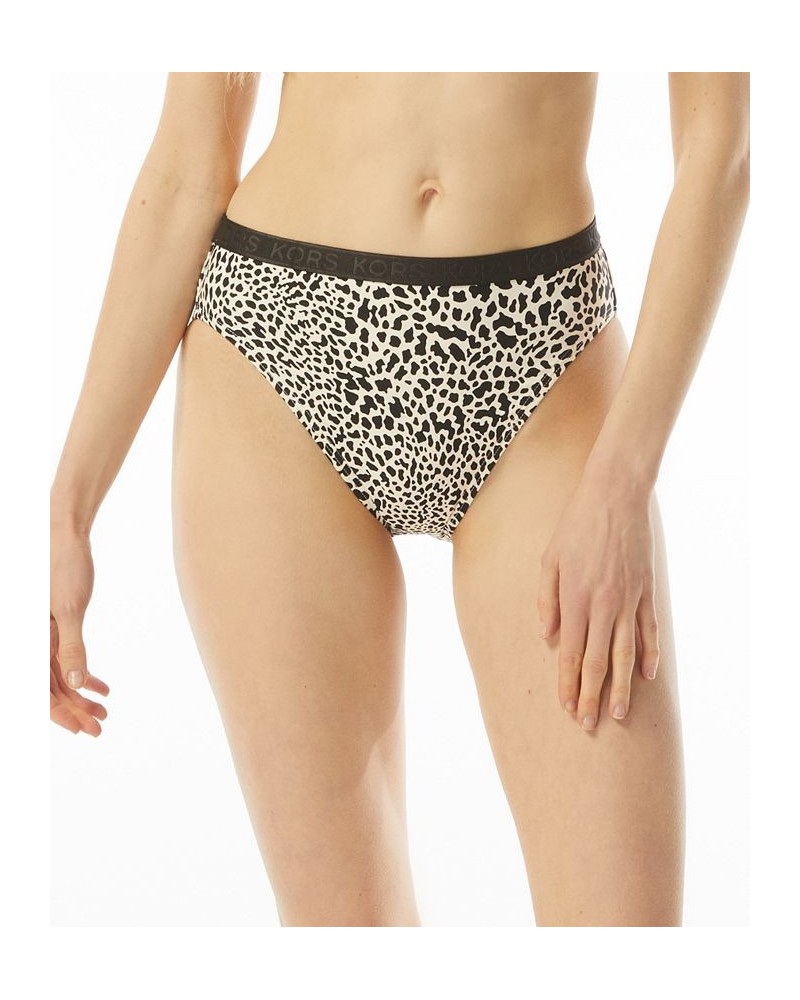 Women's Printed High-Leg Bikini Bottoms Bone $40.28 Swimsuits