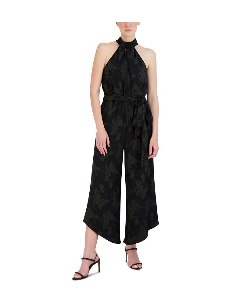 Women's High-Neck Sleeveless Jumpsuit Black $64.19 Pants