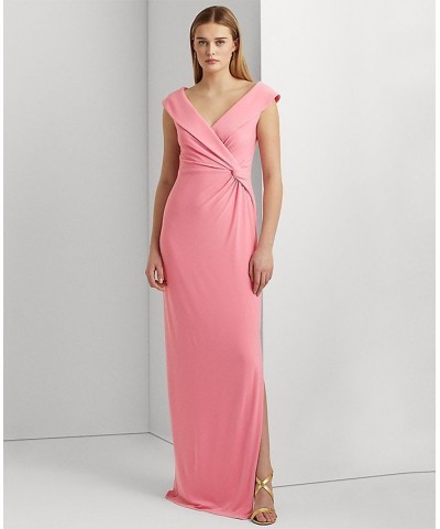 Women's Jersey Off-the-Shoulder Gown Poolside Rose $103.40 Dresses