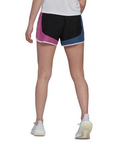 Women's Marathon 20 Colorblocked Pull-On Running Shorts Black/semi Pulse Lilac $17.00 Shorts