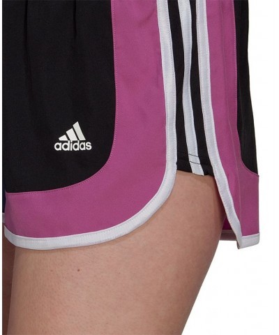 Women's Marathon 20 Colorblocked Pull-On Running Shorts Black/semi Pulse Lilac $17.00 Shorts