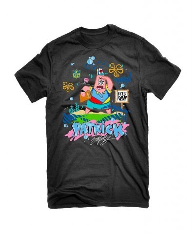 Women's Black NFL SpongeBob x King Saladeen Patrick Coach T-shirt Black $26.49 Tops