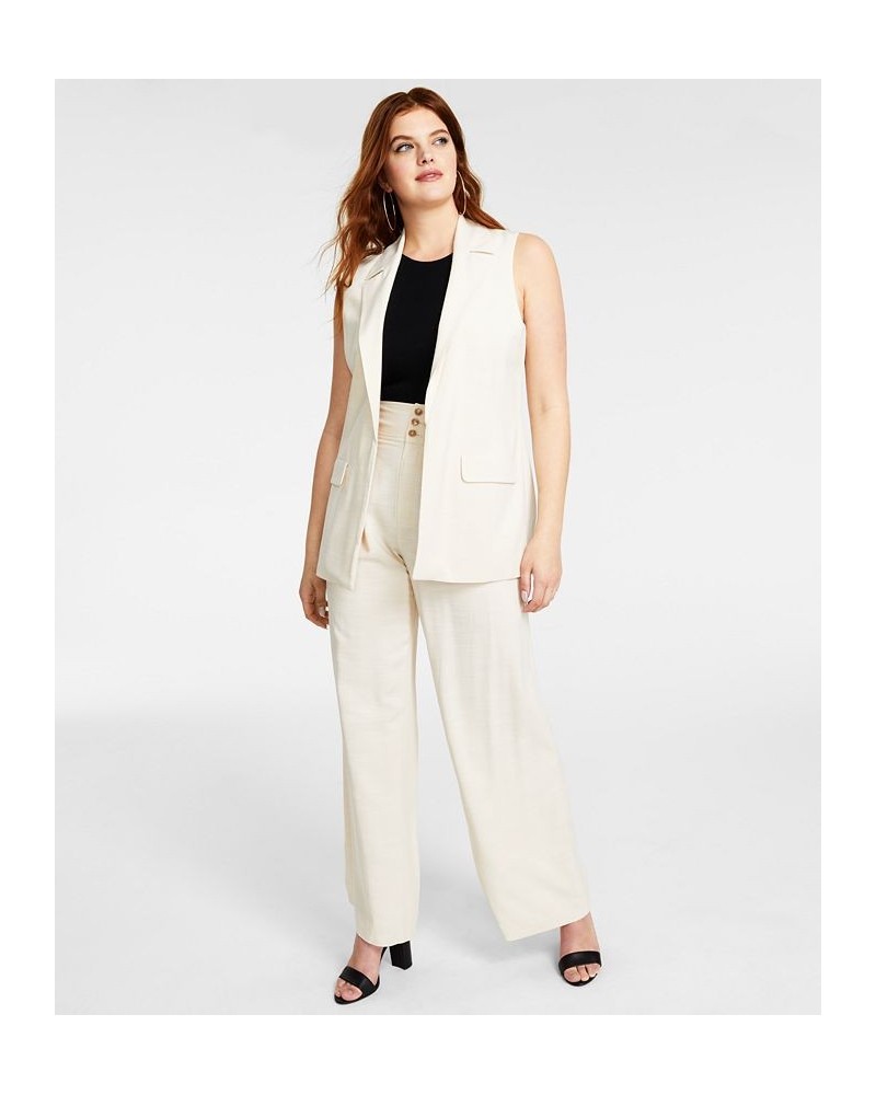 Women's High-Rise Wide-Leg Pants Ivory/Cream $37.53 Pants