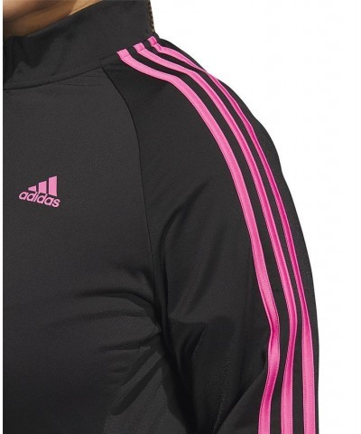 Women's 3-Stripe Tricot Track Jacket XS-4X Black/pulse Magenta $21.01 Jackets