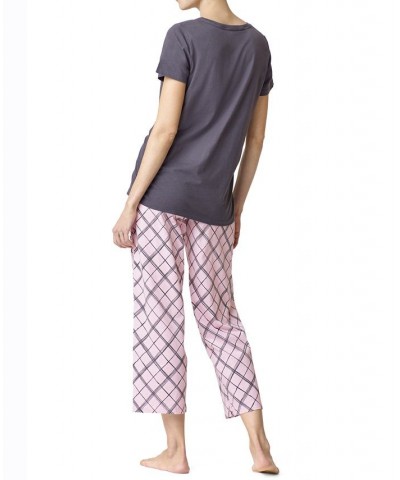 Women's Sleepwell Pajama skimmer set with Temperature Regulating Technology Gray $24.19 Sleepwear