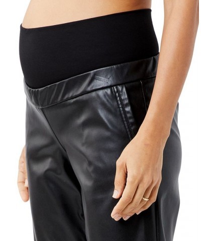 Faux-Leather Maternity Pants Black $54.76 Pants