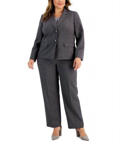 Plus Size Two-Button Blazer & Kate Pants Suit Medium Grey $52.70 Suits