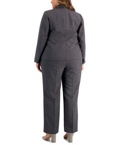 Plus Size Two-Button Blazer & Kate Pants Suit Medium Grey $52.70 Suits