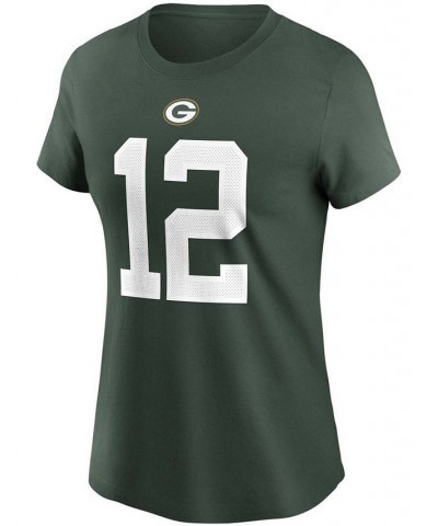 Women's Aaron Rodgers Green Green Bay Packers Name Number T-shirt Green $25.00 Tops