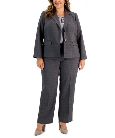 Plus Size Two-Button Blazer & Kate Pants Suit Medium Grey $52.70 Suits