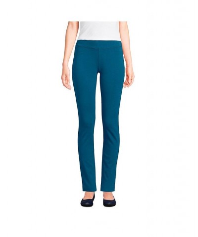 Women's Petite Starfish Mid Rise Slim Leg Elastic Waist Pull On Pants Evening blue $28.68 Pants
